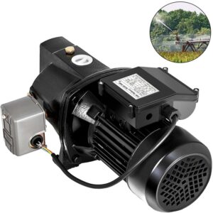 VEVOR Shallow Well Jet Pump with Pressure Switch 1HP Jet Water Pump 216.5 ft Cast Iron Jet Pump to Supply Fresh ell Water to Residential Homes Farms Cabins