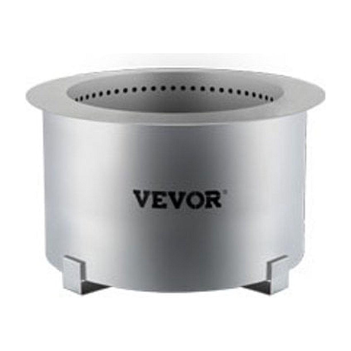VEVOR Smokeless Fire Pit, Stainless Steel Stove Bonfire, Large 22 inch Diameter Wood Burning Fire Pit, Outdoor Stove Bonfire Fire Pit, Portable Smokeless Fire Bowl for Picnic Camping Backyard Silver - Image 9