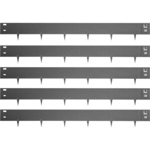 VEVOR Steel Lawn Edging, 5PCS Metal Landscape Edging, 3"x39" Garden Edging Border, Grown Lawn Edge for Garden Yard