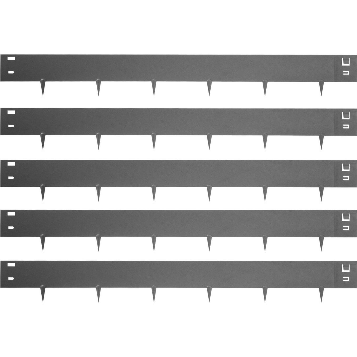 VEVOR Steel Lawn Edging, 5PCS Metal Landscape Edging, 3"x39" Garden Edging Border, Grown Lawn Edge for Garden Yard