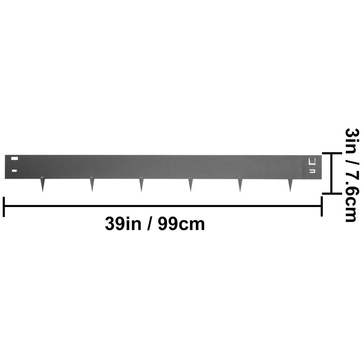 VEVOR Steel Lawn Edging, 5PCS Metal Landscape Edging, 3"x39" Garden Edging Border, Grown Lawn Edge for Garden Yard - Image 7