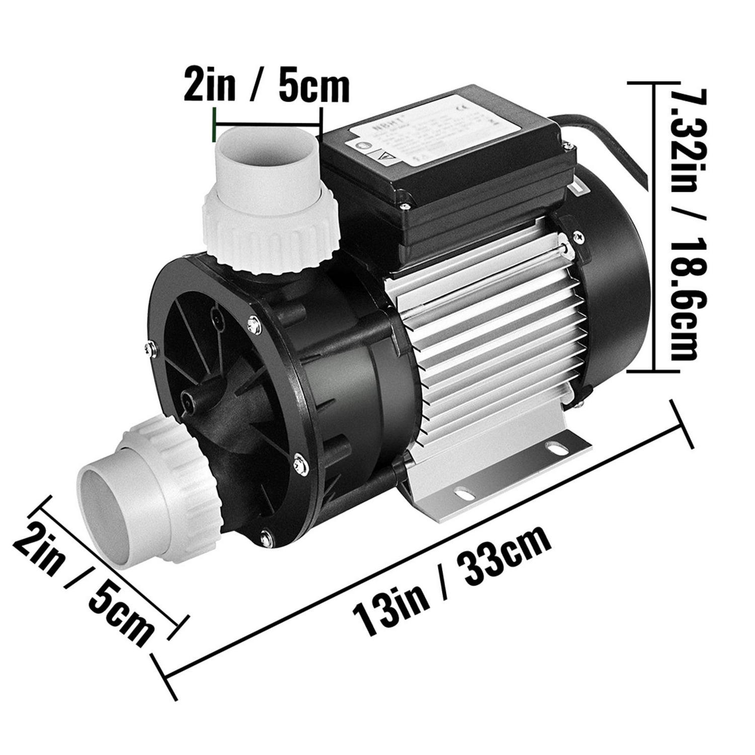VEVOR Swimming Pool Pump 1/2 HP 110V Hot Tub Pump 0.37 Kw Water Circulation Pool Pump Spa Pump Above Ground Pool and Whirlpool Bath - Image 8