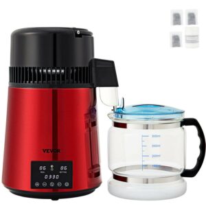 VEVOR 4 l 750W Water Distiller with Dual Temperature Display, Red