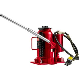 VEVORbrand Air Hydraulic Bottle Jack 20 Ton Bottle Jack Red Air Jack Heavy Duty Auto Truck Repair Lift