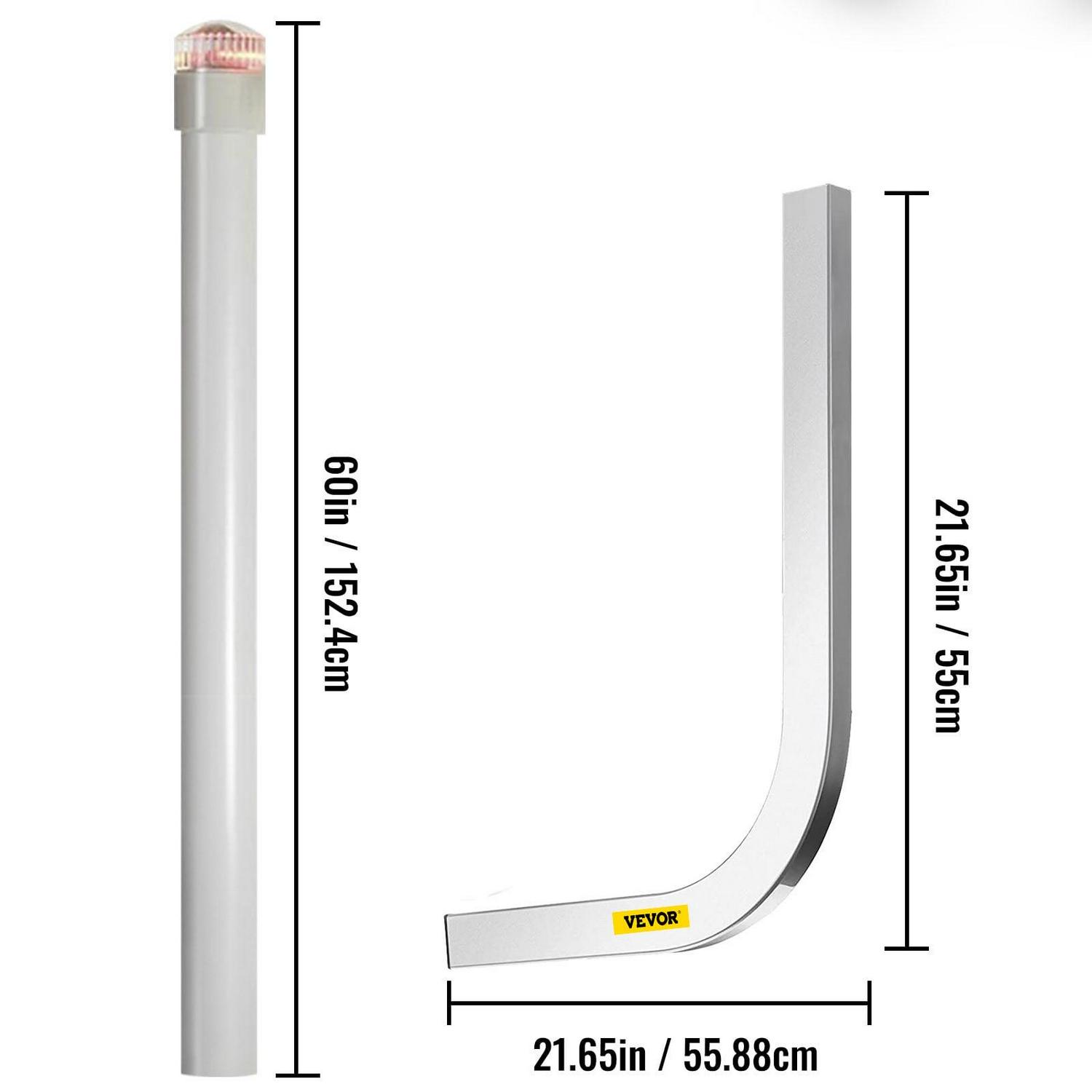 VEVORbrand Boat Trailer Guide-on, 60", 2pcs Galvanized Steel Trailer Post Guide on, with LED-Lighted PVC Tube Covers, Mounting Hardware Included, for Ski Boat, Fishing Boat or Sailboat Trailer - Image 8