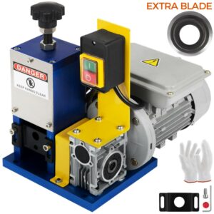VEVORbrand Cable Wire Stripping Machine 0.05"-0.98" Automatic Electric Wire Stripping Machine 1 Channel Portable Wire Stripper Machine Tool Including A Extra Blade, for Scrap Copper Recycling