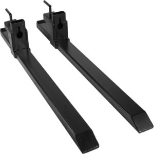VEVORbrand Clamp On Pallet Forks 4000 lbs, Tractor Bucket Forks 60in Quick Attach, Fork Attachment for Skid Steer,Loader Bucket