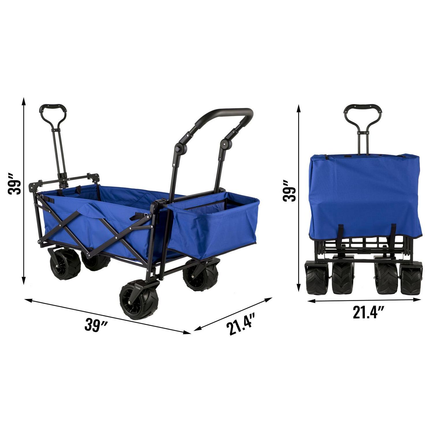 VEVOR 220.5 lbs Capacity Collapsible Wagon Cart with Foldable - Image 8
