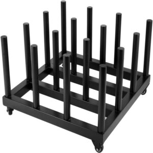 VEVORbrand Digital Media Vinyl Cart Mobile Rack 16-Roll Capacity 2" Core Heavy Duty