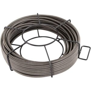 VEVORbrand Drain Cleaning Cable 50 Feet x 3/8 inch Solid Core Cable Sewer Cable Drain Auger Cable Cleaner Snake