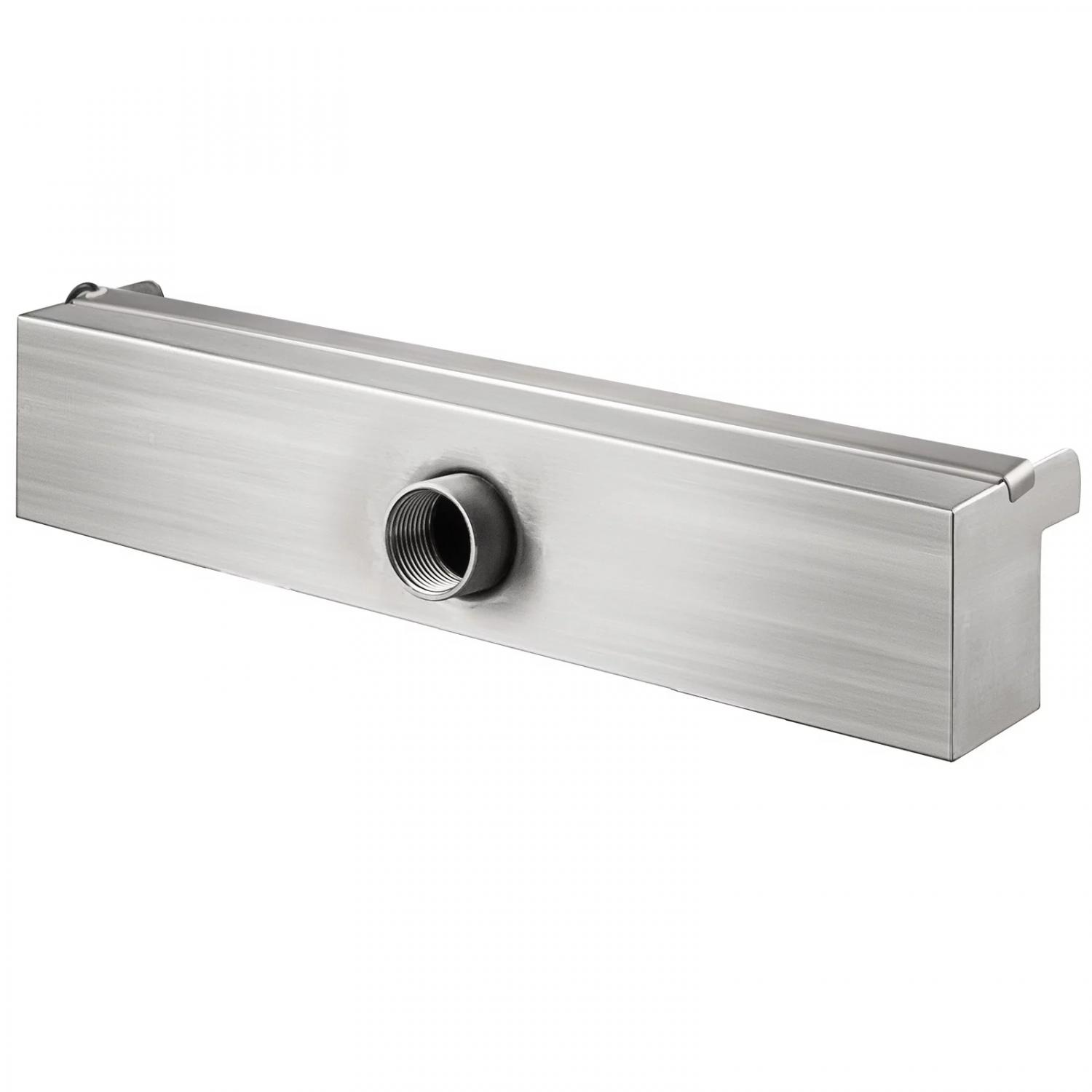 VEVORbrand Pool Fountain Stainless Steel Pool Waterfall 11.8" x 4.5" x 3.1"(W x D x H) with LED Strip Light Waterfall Spillway with Pipe Connector Rectangular Garden Outdoor - Image 10