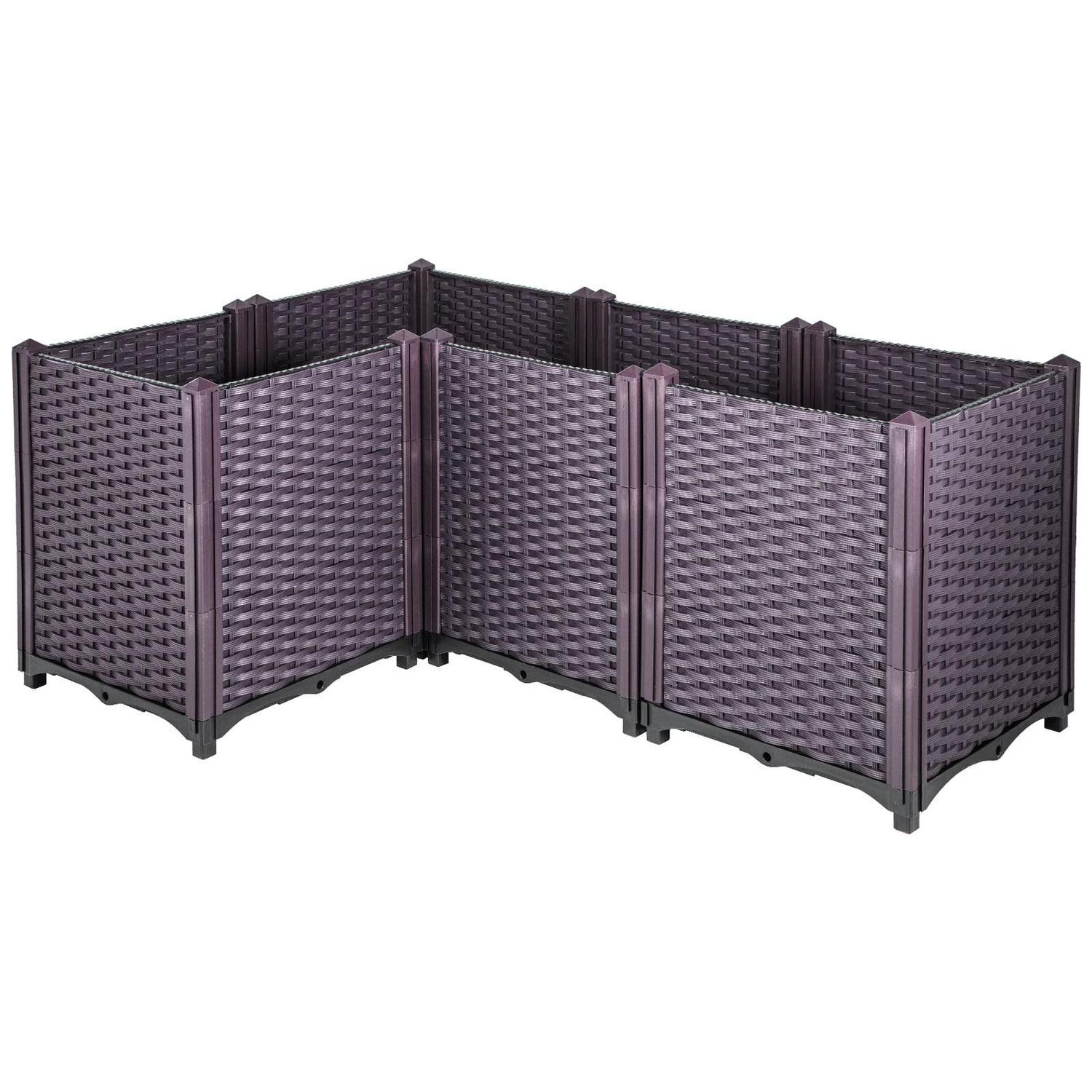 VEVORbrand Raised Plastic Garden Bed, 15×15×20in Square Garden Planter Boxes Flower Bed Box Kit, Set of 4 Raised Garden Bed for in/Outdoor - Image 9