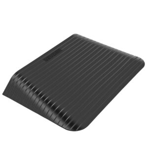 VEVORbrand Rubber Threshold Ramp, 4" Rise Threshold Ramp Doorway, Recycled Rubber Power Ramp Rated 2200 Lbs Load Capacity, Non-Slip Surface Rubber Solid Threshold Ramp for Wheelchair and Scooter