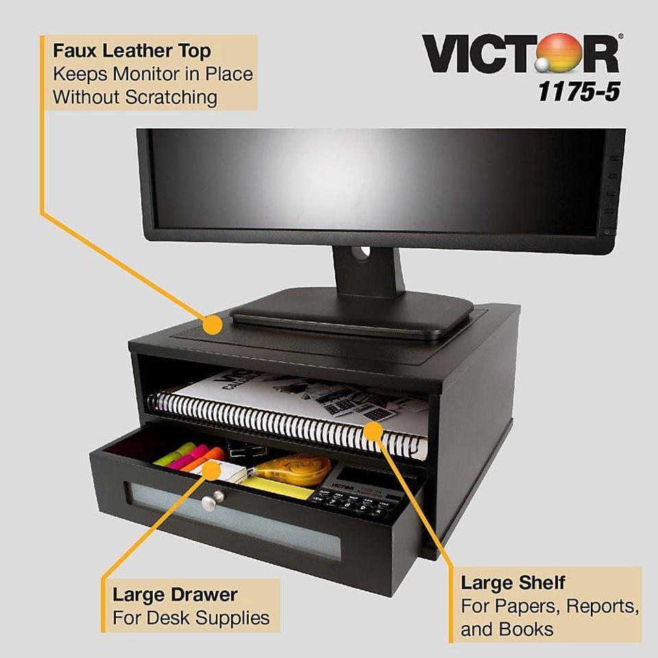 VICTOR 1175-5 Monitor Riser,Black - Image 5