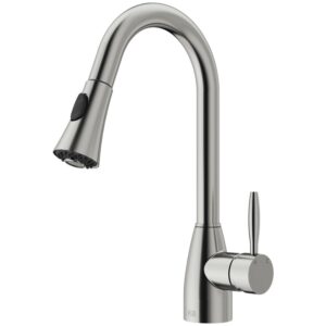 VIGO Aylesbury Single Handle Pull-Down Sprayer Kitchen Faucet in Stainless Steel