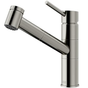 VIGO Branson Single-Handle Pull-Out Sprayer Kitchen Faucet in Stainless Steel