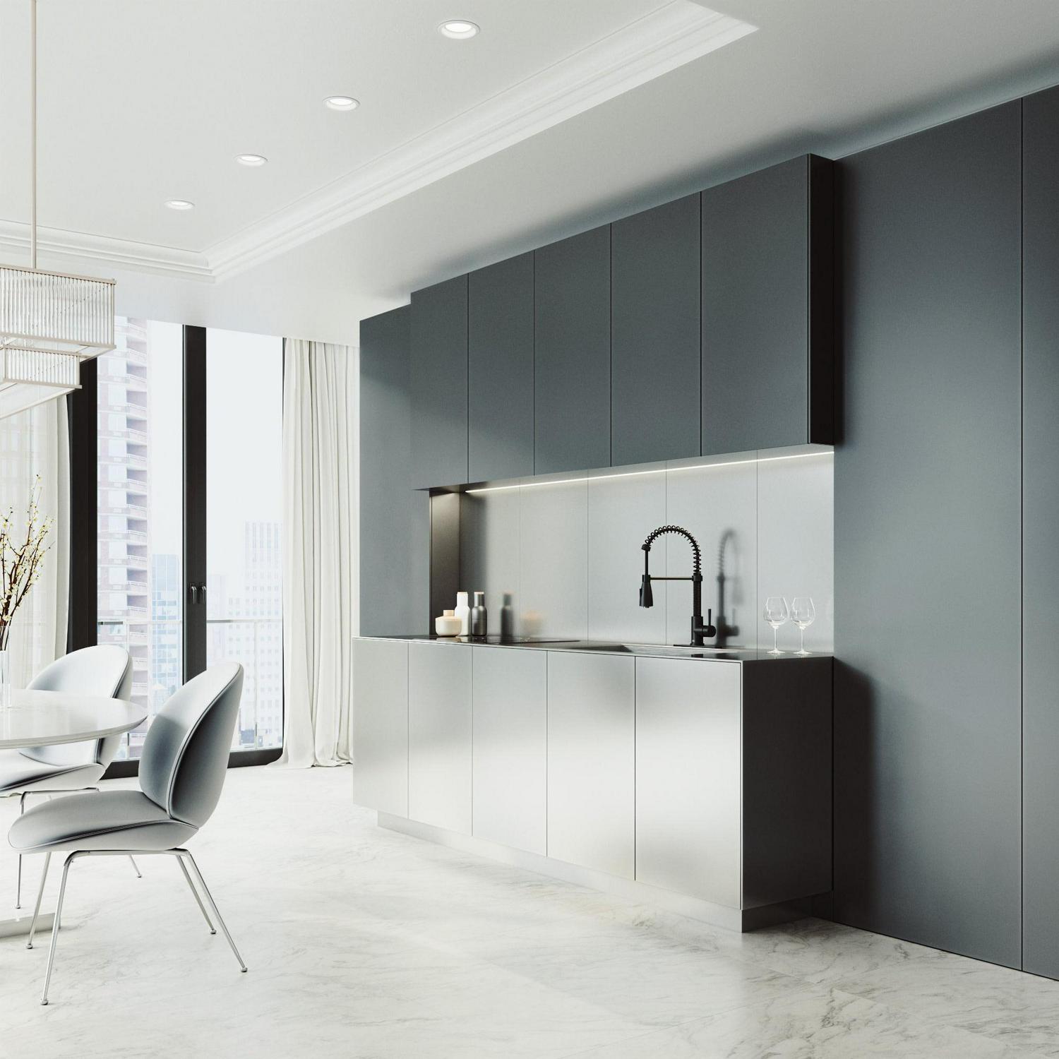 VIGO Brant Single Handle Pull-Down Sprayer Kitchen Faucet Set with Deck Plate in Matte Black - Image 4