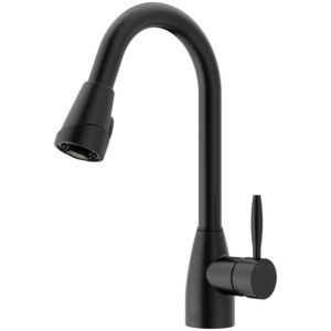 VIGO Graham Pull-Down Spray Kitchen Faucet In Matte Black