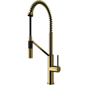VIGO Livingston Single Handle Pull-Down Sprayer Kitchen Faucet in Matte Brushed Gold