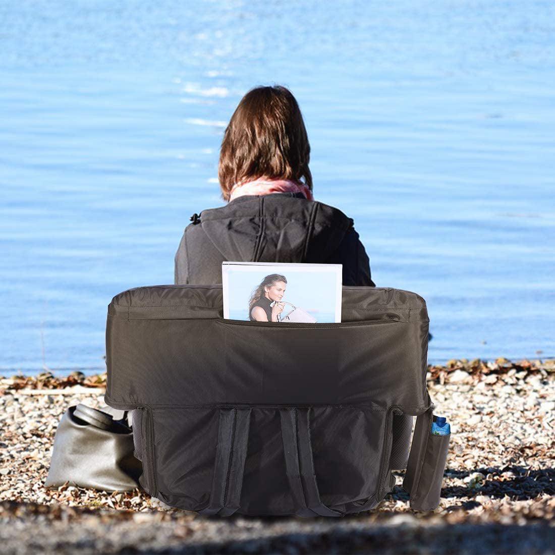 VIVOHOME Foldable Stadium Seat Chair for Bleachers with Padded Back Support and Armrests 2 pack - Image 2