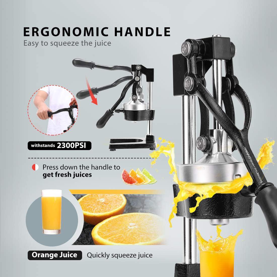 VIVOHOME Heavy Duty Commercial Manual Hand Press Citrus Orange Lemon Juicer Squeezer Machine Black - Image 6