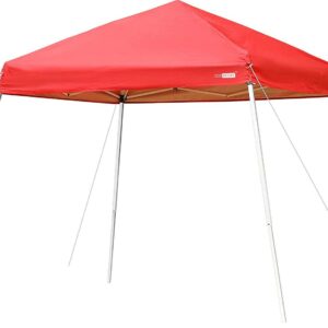 VIVOHOME Slant Leg Outdoor Easy Pop Up Canopy Party Tent Red 8 x 8 Feet