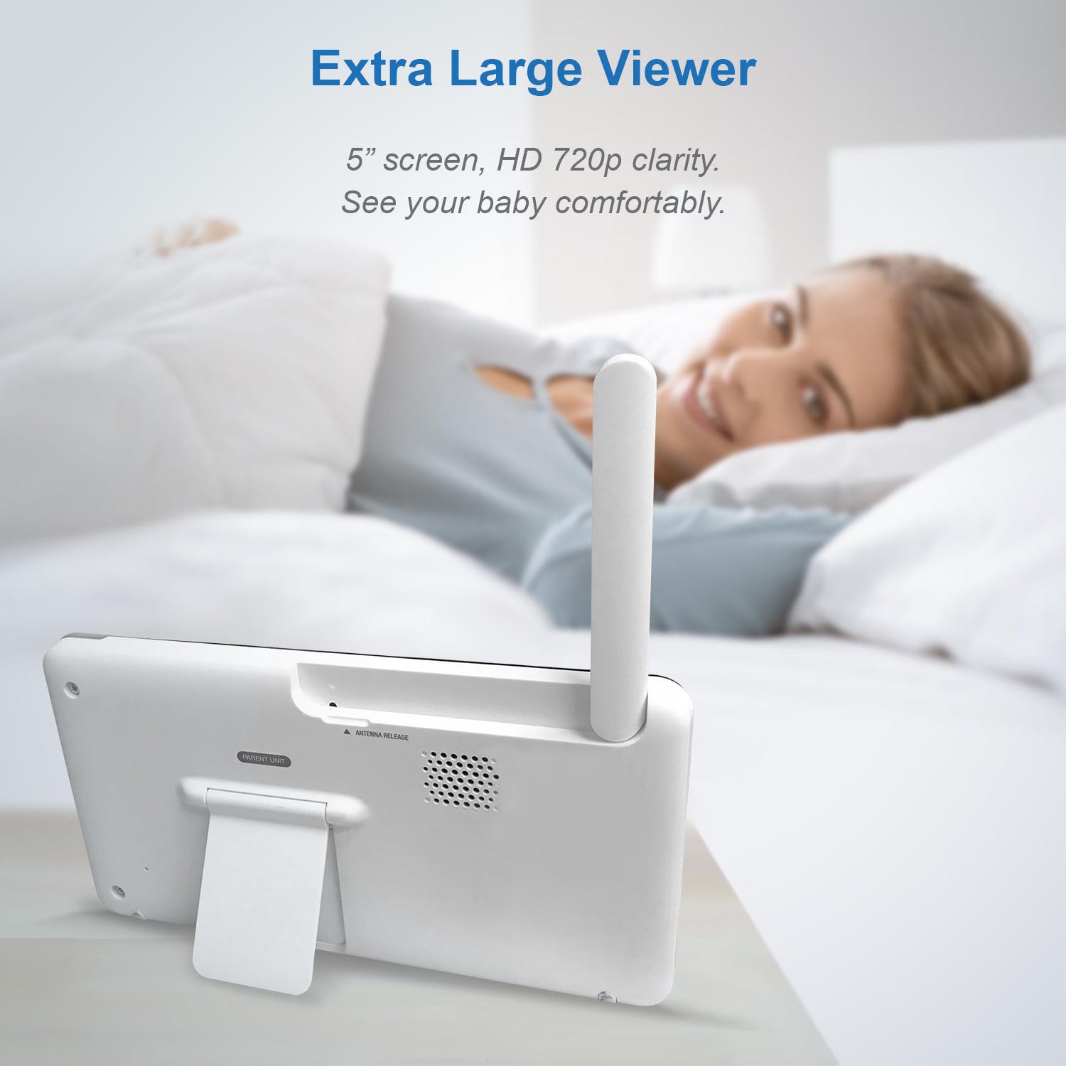 VTech Smart WiFi Video Baby Monitor with 5-inch High Definition Display and 1080p 360-Degree Panoramic Viewing Pan and Tilt HD Camera, RM5864HD, White - Image 5