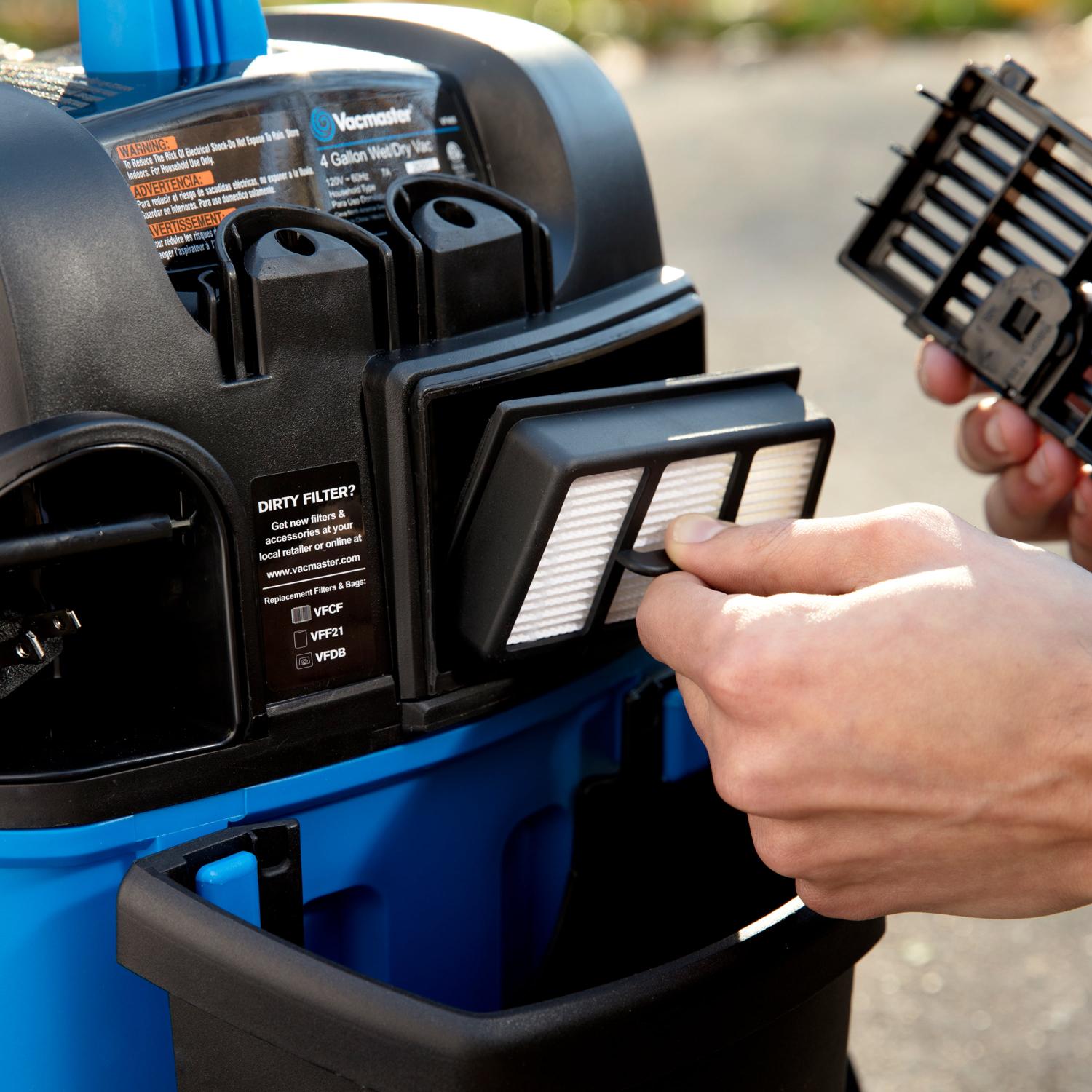 Vacmaster 4 Gallon 5 Peak HP Household Wet/Dry Vacuum, VF409 - Image 5