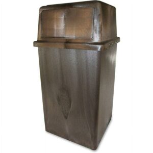 Vanguard 45-gallon In/outdoor Receptacle - 45 Gal Capacity - Polyethylene, Structural Foam - Brown (8750-4)
