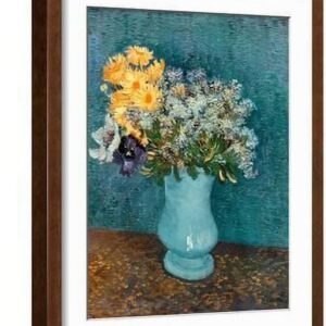Vase of Lilacs, Daisies and Anemones, c.1887, Botanical Framed Art Print Wall Art by Vincent van Gogh Sold by Art.Com