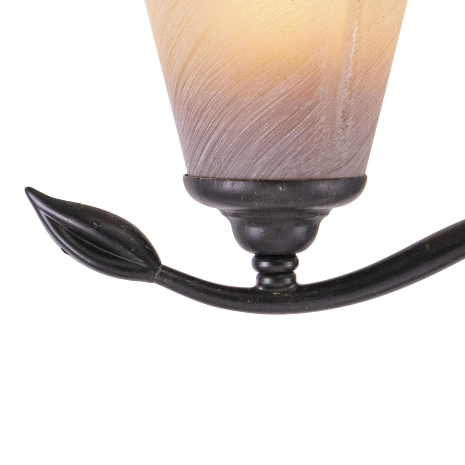 Capri 3 Light Bronze Rustic Vine Bathroom Vanity Fixture - Image 3