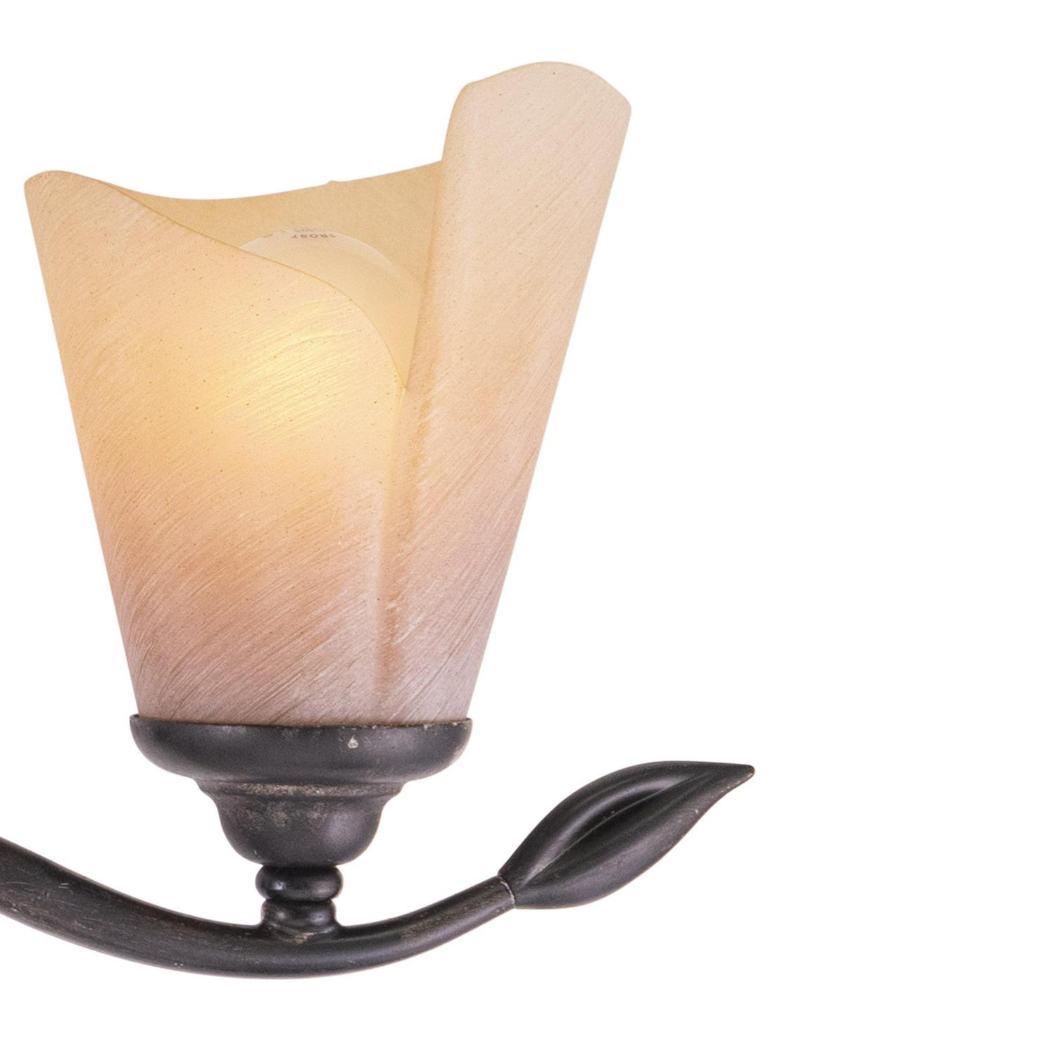 Capri 3 Light Bronze Rustic Vine Bathroom Vanity Fixture - Image 4