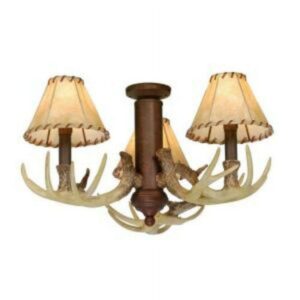 Vaxcel Lodge 3L LED Bronze Rustic Antler Mini Chandelier or Fan Light Kit