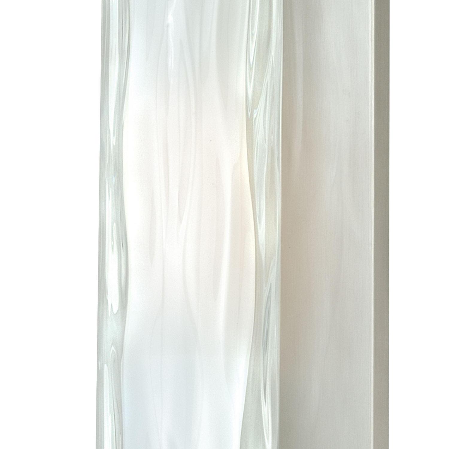 Vilo 1 Light Satin Nickel Cylinder Flush ADA Wall Sconce White Glass - Image 3
