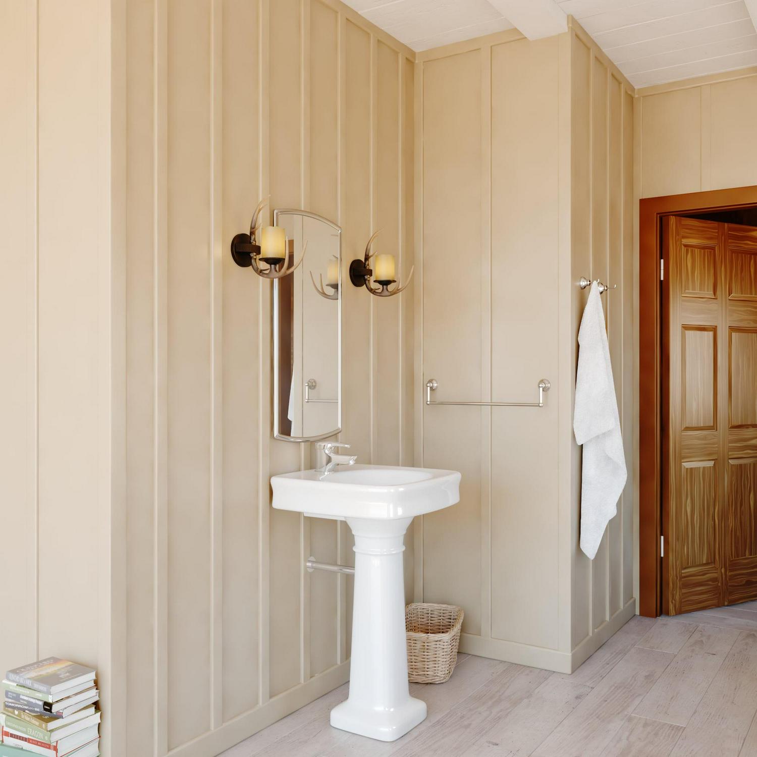 W0032-Vaxcel-Yoho 1-Light Wall Sconce in Rustic Style 13 Inches Tall and 5.5 Inches Wide - Image 3