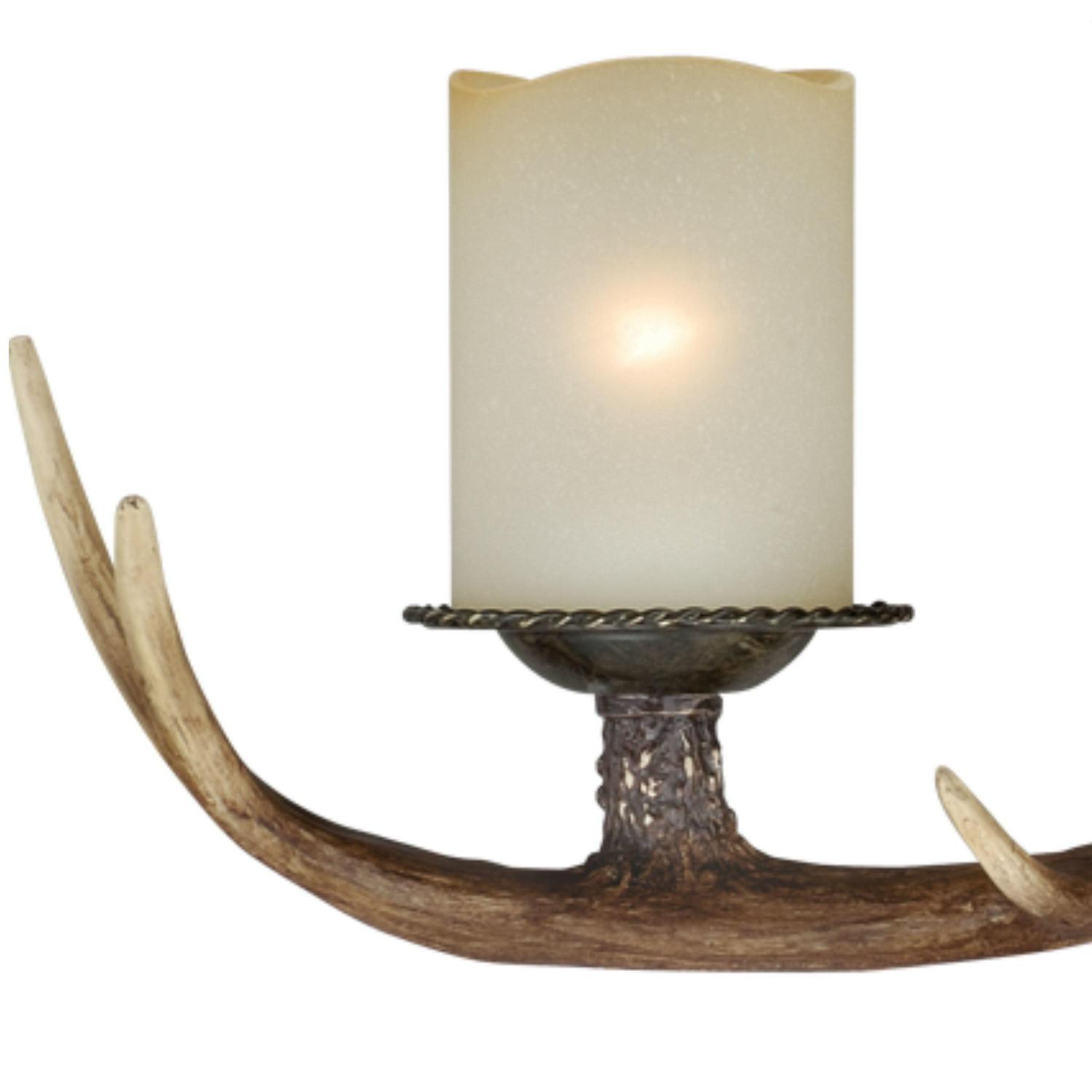 Yoho 3 Light Bronze Rustic Antler Bathroom Vanity Fixture - Image 5