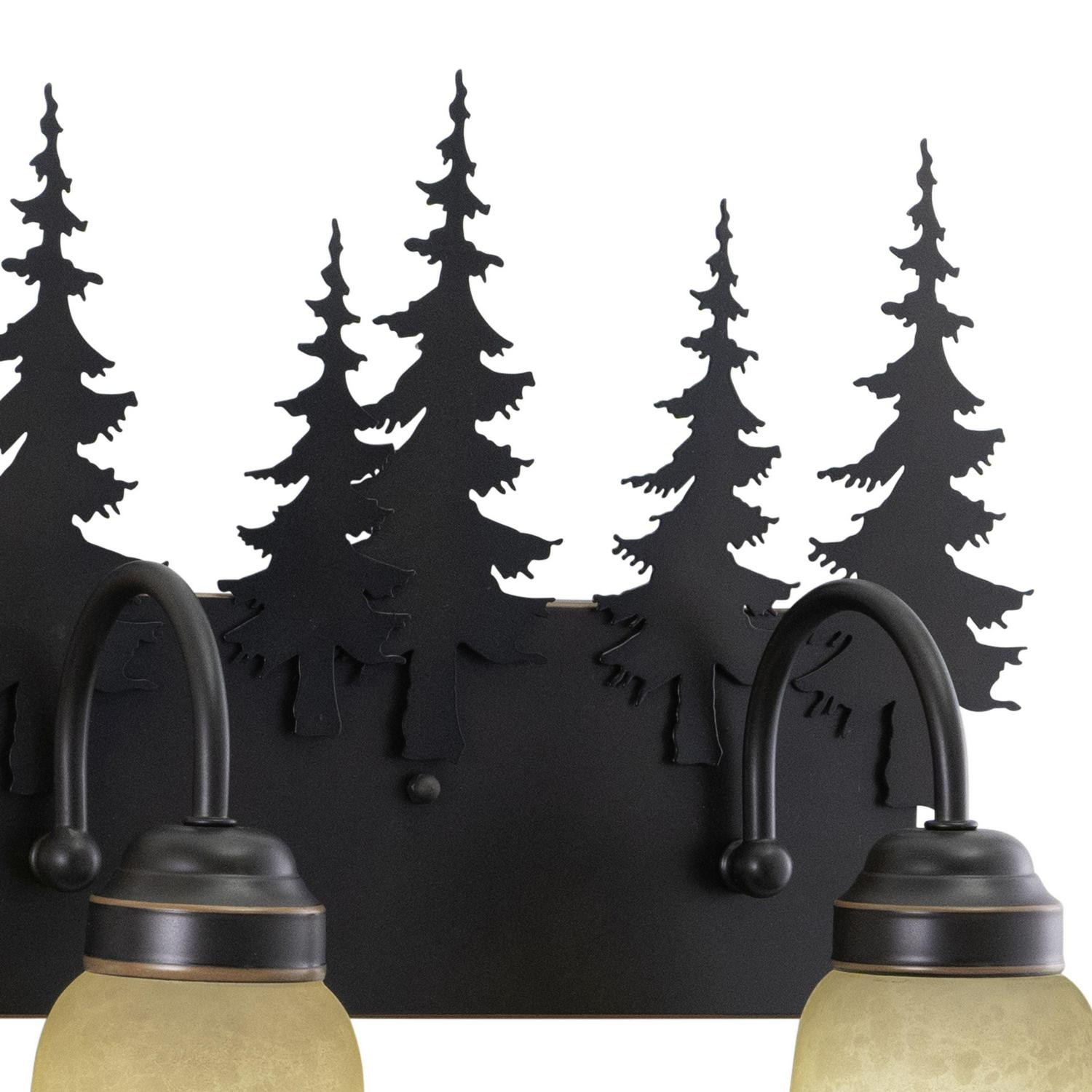 Yosemite 3 Light Bronze Rustic Tree Bathroom Vanity Fixture - Image 4