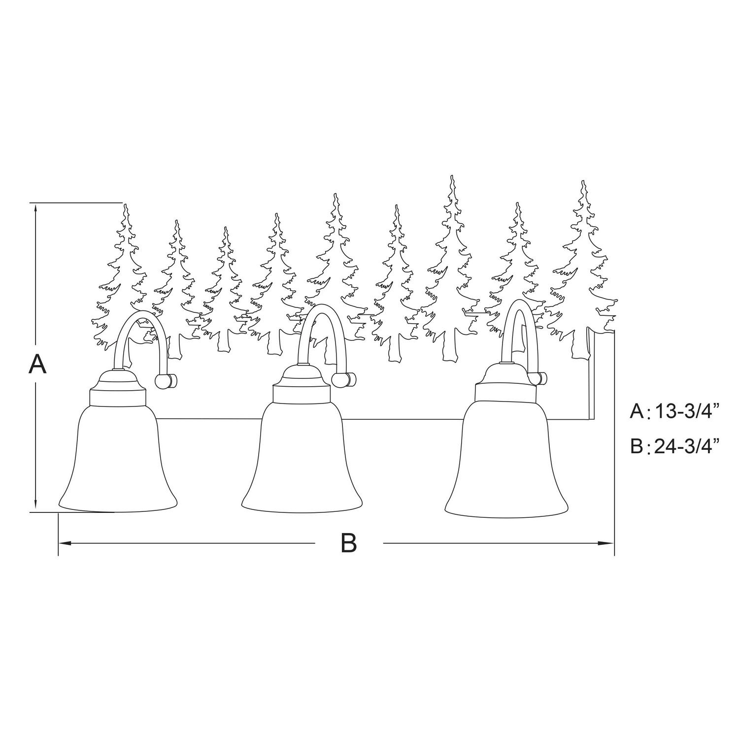 Yosemite 3 Light Bronze Rustic Tree Bathroom Vanity Fixture - Image 7