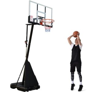 Vebreda 54 in. Portable Basketball Hoop System, 7.5 - 10 ft. Height Adjustable
