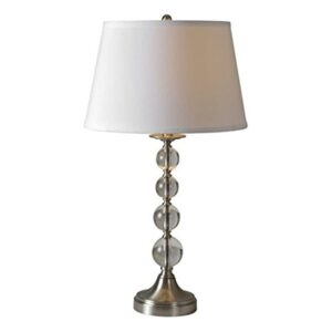 Renwil Venezia Table Lamps in Satin Nickel (Set of 2)