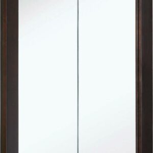 Design House Ventura 24" Wall Mounted Mirrored Bathroom Medicine Cabinet, Espresso