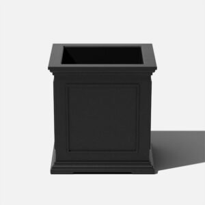Veradek Brixton Cube 20" Plastic Planter - Black