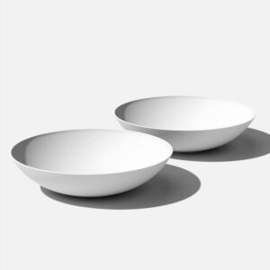 Veradek Mason Series Lane Bowl 32" Plastic-Stone Planter 2-Pack White