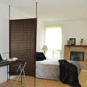 Versailles - Bamboo Privacy Panel, 38" x 68", Adjustable Height, Brown