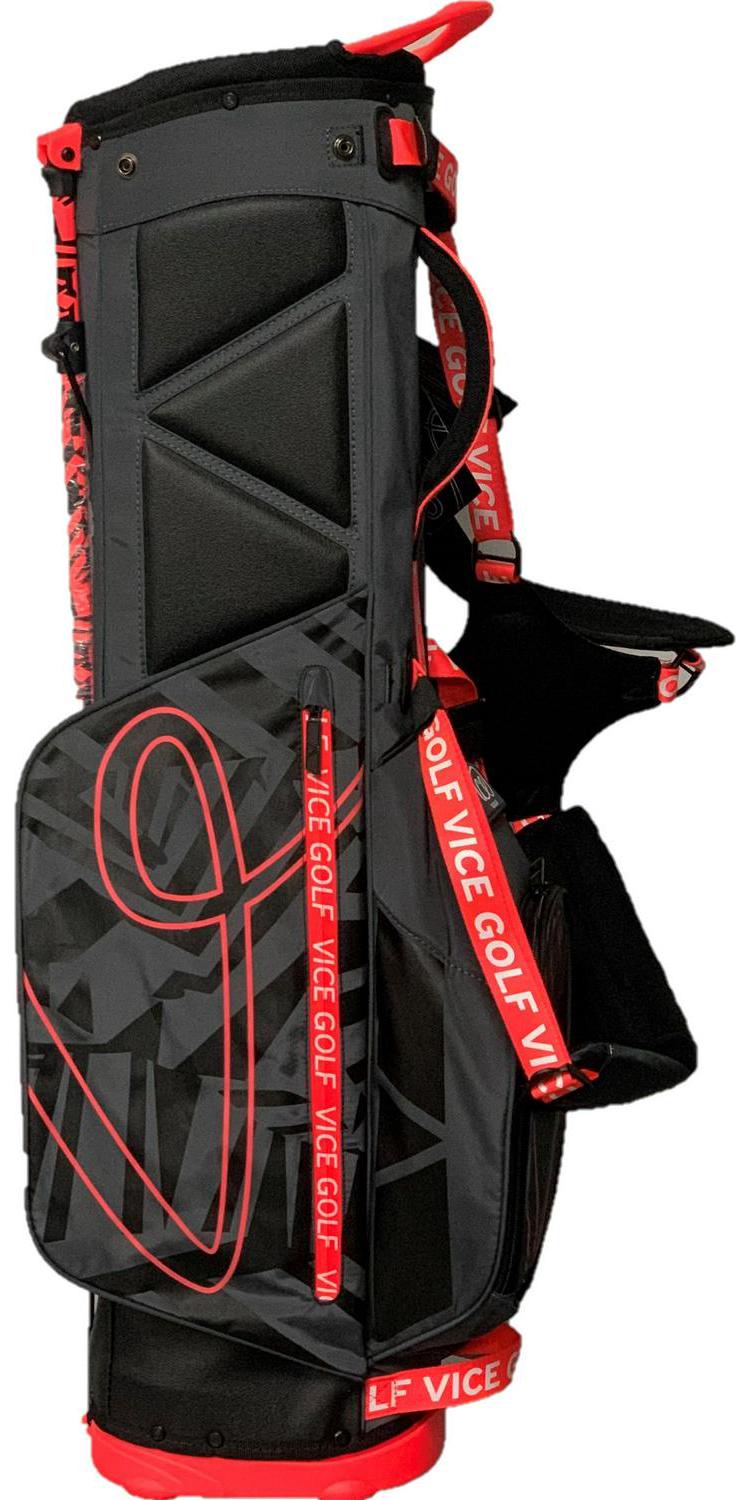 Vice Golf Smart Stand Bag Black/Neon Red - Image 3