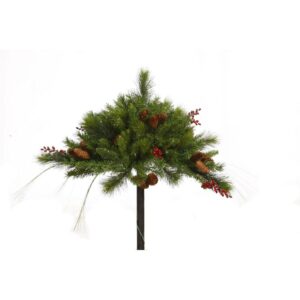 Vickerman 16" Mixed Berry and Cone Artificial Christmas Urn Filler Unlit