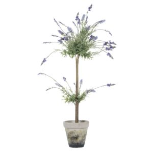Vickerman 44" Artificial Lavender in Cement Pot.