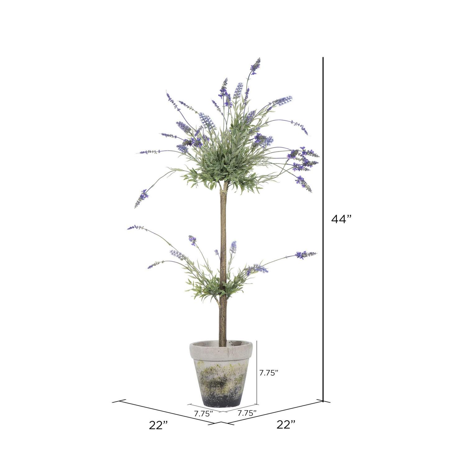 Vickerman 44" Artificial Lavender in Cement Pot. - Image 6