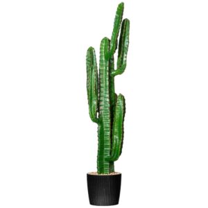 Vickerman 45" Artificial Green Finger Cactus in 8" Black Pot.