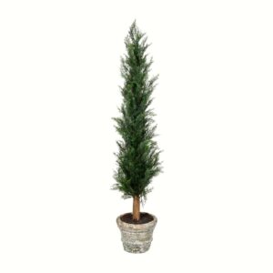 Vickerman 48" Artificial Potted Cedar Tree in Paper Pot.